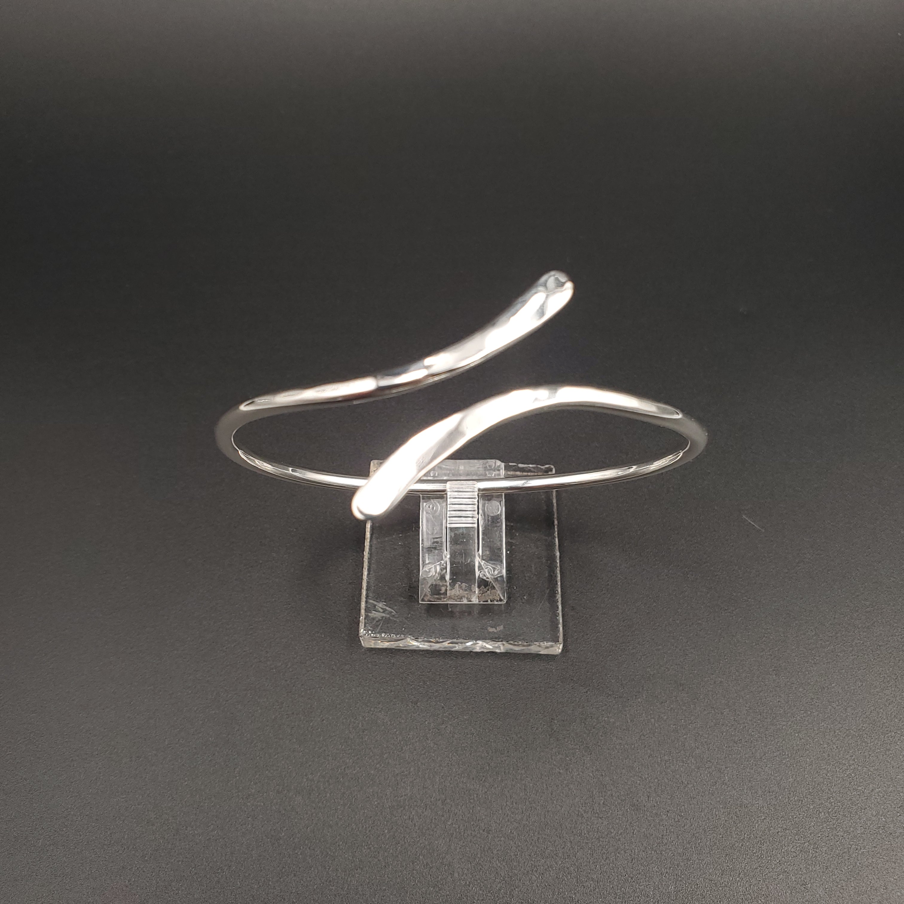 Silver bypass bracelet