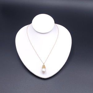 14k gold fresh water pearl necklace