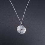 Silver spiral necklace