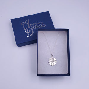 Silver spiral necklace