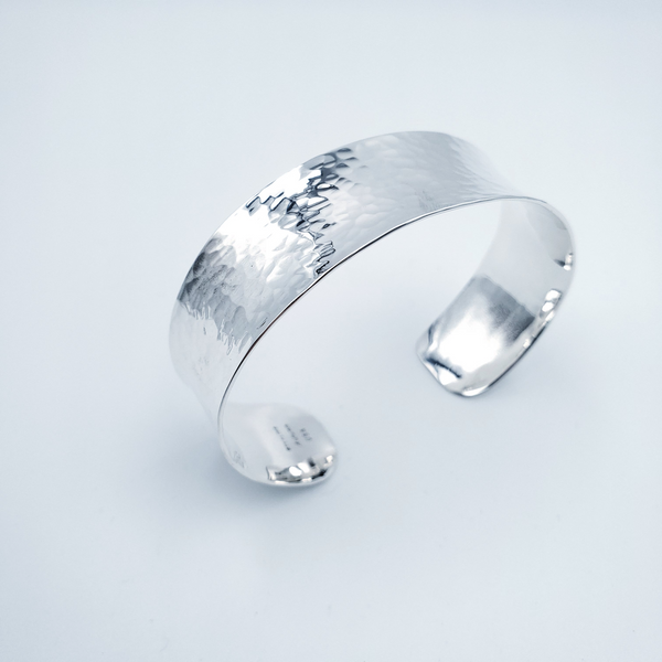 Hammered Silver 7 Line Cuff Bracelet – Bliss Danville